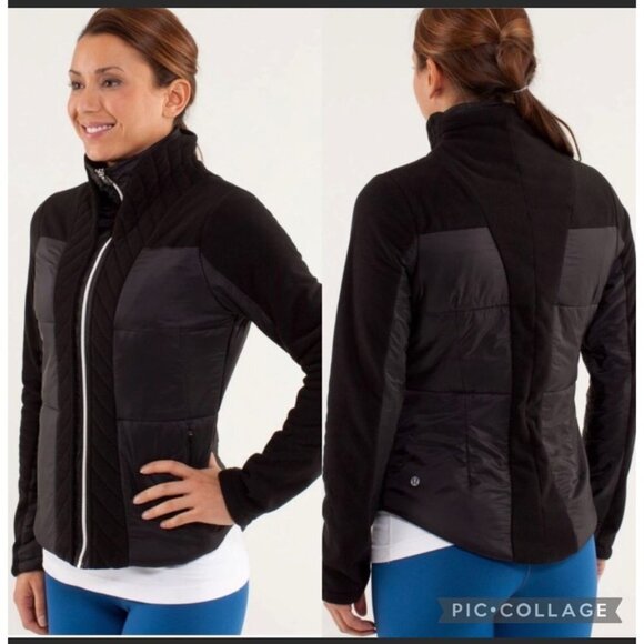 Lululemon St Moritz Black Fleece Lined Windproof Jacket 4 - Picture 1 of 7